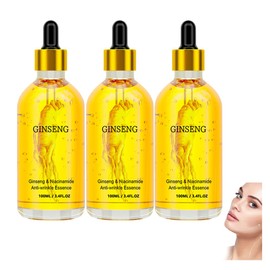 Ginseng Suero Facial, Hidratación Nutritiva Suaviza La Hidratación Fácilmente Absorbida Cara Fresca, Reduce Las Líneas Finas Y Arrugas, Hidrata Y Humecta Para Toda La Piel (3PCS)
