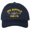 USS Buffalo SSN-715 with Silver Dolphins Unstructured Dad Cap (Navy