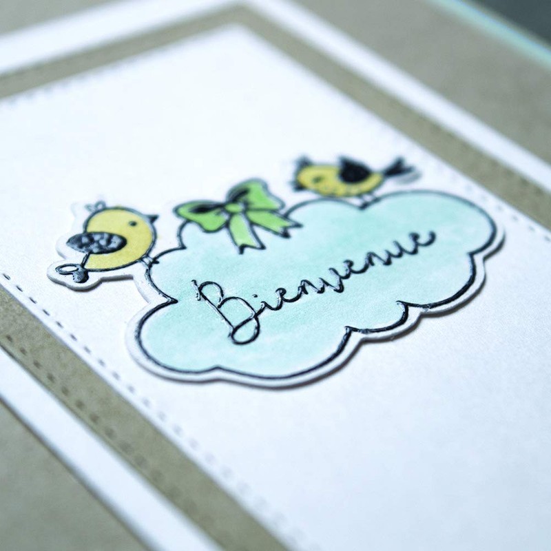 Aladine 01282 Stamp G Cigogne and Baby