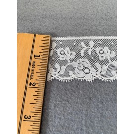 Novella Vintage Novella French 1.5" wide Ivory Floral Lace Trim 1 yard