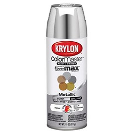 Krylon K05151102 ColorMaster Paint + Primer, Metallic, Silver, 11 oz.