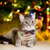 DIYDEC 3 Pack Christmas Plaid Cat Collars, Breakaway Cat Collars