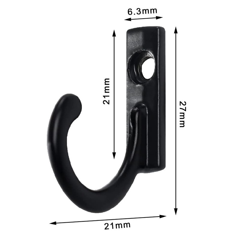 Yinquetinup 25 Pcs Wall Mounted Single Hook with 25 Screws
