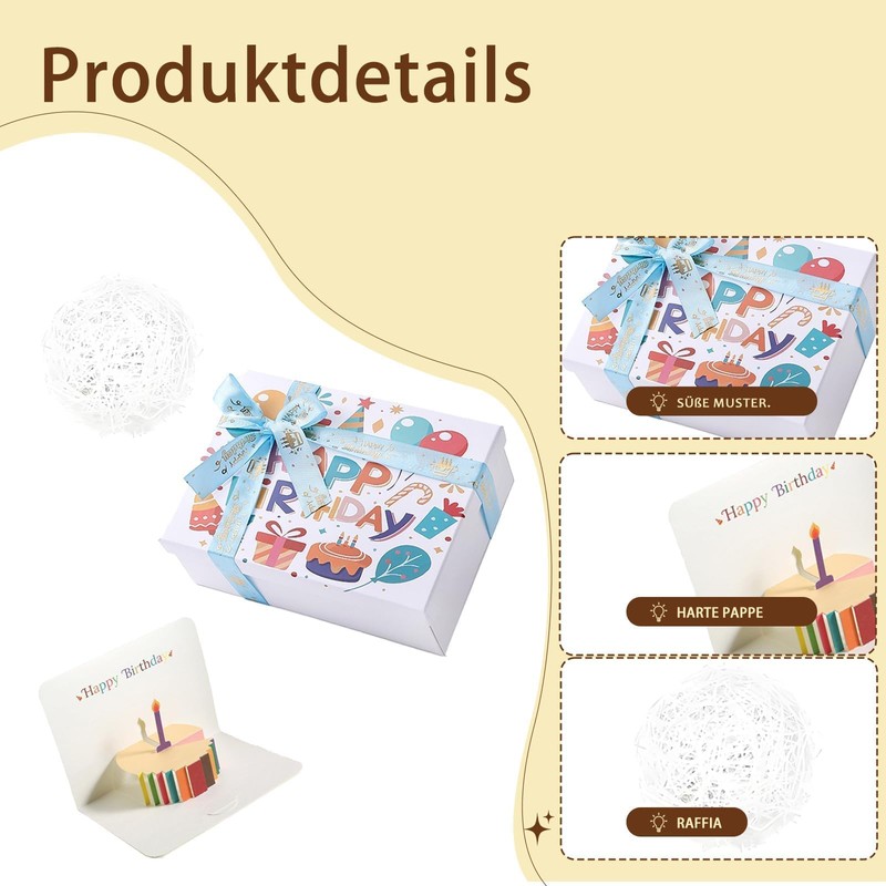 1 x Birthday Gift Box, 25 x 18 x 8.5