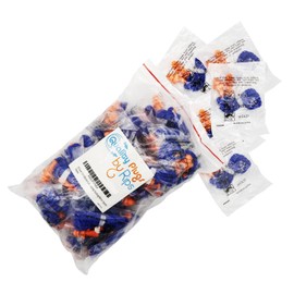 50 Pair Individually Wrapped Non Toxic Soft Silicone Ear Plugs Corded Reusable Hearing Protection Rubber Earplugs for Sleeping, Music, Shooting, Construction Work, Sports