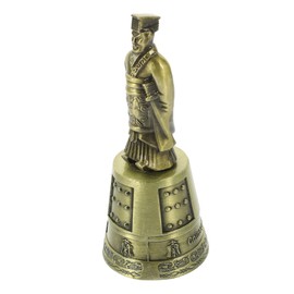 Zerodeko Handheld Bell Alloy Vintage Ornament for Home and Office Decor Multi Functional Statue Bell for Tabletop Decoration Housewarming Present