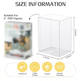 5 Lot Display Collectibles Protectors Case For Funko Pop 4" inch Vinyl Figures