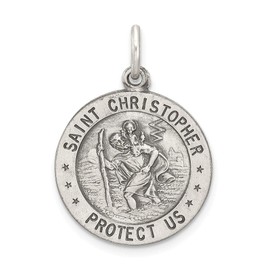 Jewels By Lux Sterling Silver St. Christopher Baseball Medal