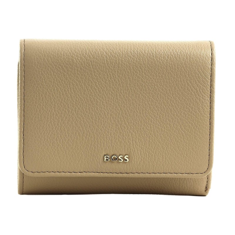 BOSS Women's Alyce Trifold Wallet, light beige
