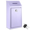 Yaocom Metal Donation Cash Box Collection Safe Suggestion Box with