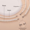 Halora 6/8 mm Pearl Necklace Men Women Pearl Choker Necklace