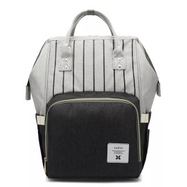 EZGO Mommy Mom Baby Diaper Bag Backpack Large Nappy Changing Bag Black Gray