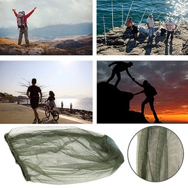 2PCS Midge Head Net Face Net Mesh Nylon Mosquito Head Net for Outdoor Hiking Camping Climbing Fishing and Walking