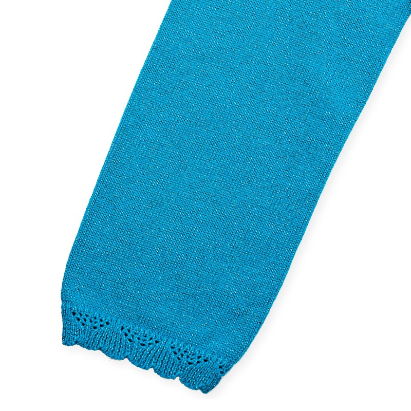 BlackButterfly Girls' Long Sleeve Bolero Sparkle Cardigan Children, turquoise