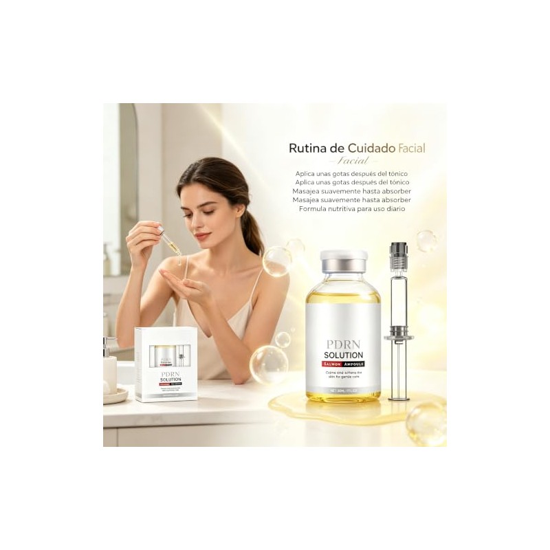 Sérum Facial Tipo Ampolleta con Extracto de Salmón