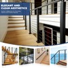 Gyykzz 4FT Aluminum Handrail Black, Rectangular Flat Top Hand Rail