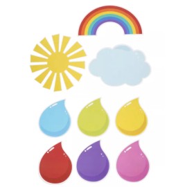 B2c Die Cut Weather Set Bulletin Board Accents 12 Pieces