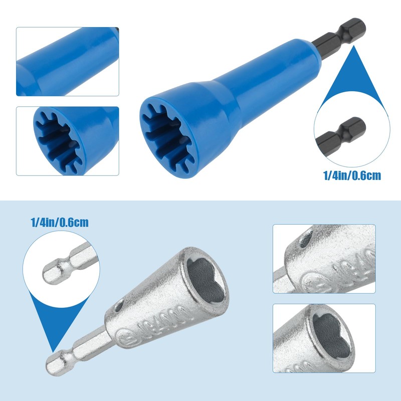 2pcs Wire Twister Tools for Drill, 1/4" Chuck Size Wire