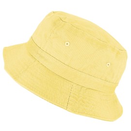 Armycrew Unlimited Pigment Dyed Washed 100% Cotton Unisex Bucket Hat - Yellow