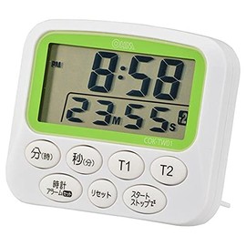 Ohm Electric Kitchen Timer, Digital White, Width 3.3 x Height 2.7 x Depth 0.6 inches (8.5 x 6.9 x 1.4 cm)