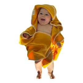 HAFY BABY Muslin Swaddle Blankets for Newborns, 4 Layer (1 Pack), 110x80 cm, Yellow, Baby Skin-Friendly, Soft and Breathable,%100 Organic Cotton, Girls & Boy Essentials, Oeko-tex100