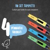 Securit BLSMA510BU Small Tip Chalk Markers, Black, 4-Pack