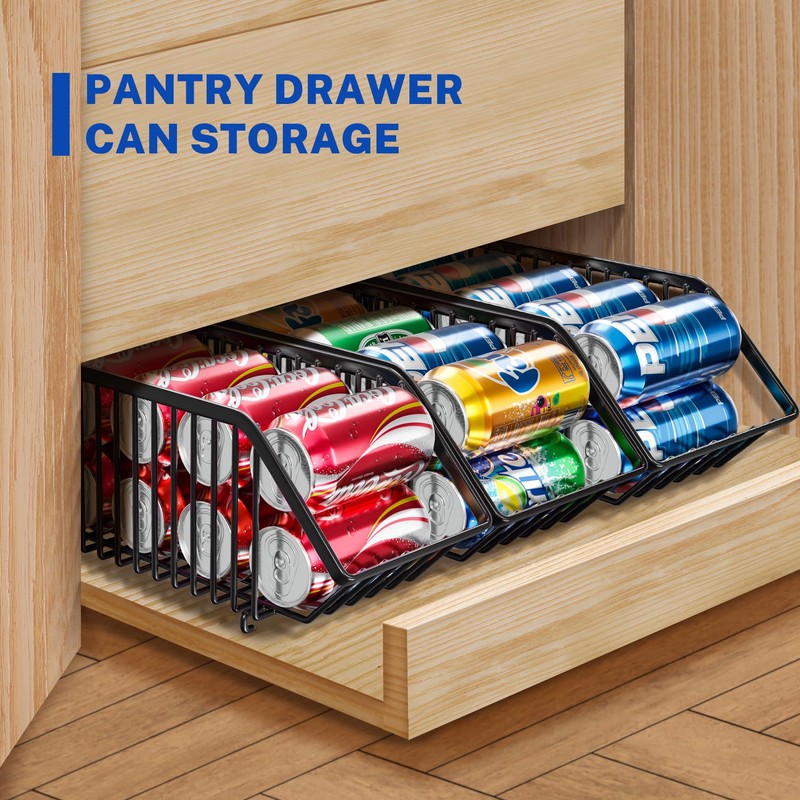 Boeetech Soda Can Organizer of 4 Pack,Stackable Can Organizer For