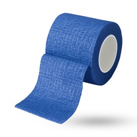 JorVet 2 Inches Cohesive Bandages for Pets | Self-Adhesive, Easy Tear Wraps for Wound Care | Soft, Secure, Individually Wrapped Vet Tape | Anti-Lick Coated Navy Blue | Pack of 12