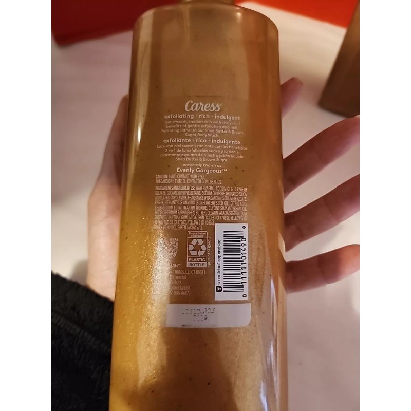 Caress LOT (6) CARESS SHEA BUTTER & BROWN SUGAR EXFOLIATING