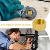 6 PCS Brass Pipe Caps with Rubber Gaskets - Hex
