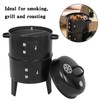 Frezon Detachable 3-in-1 Vertical Charcoal Smoker Portable BBQ Smoker Grill
