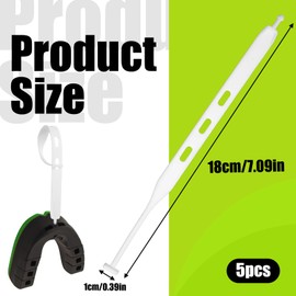 Thinp 5 Pcs Football Mouth Guard Tether Only, Universal Rugby Mouth Guard Strap-Football Mouthpiece Strap for Adults Teens Sports Rugby Football Hockey Basketball Boxing Taekwondo(White)