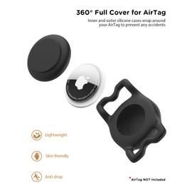 WhoseID Airtag Dog Collar with QR Code Buckle, Leather Dog Collars with Waterproof Air Tag Holder Adjustable Soft Padded Fit for Girl/Boy/Small/Medium/Large Pet (Brown, Small Dogs)