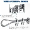 1/4" Wire Rope Kit, 100ft Stainless Steel Cable with 2Pcs