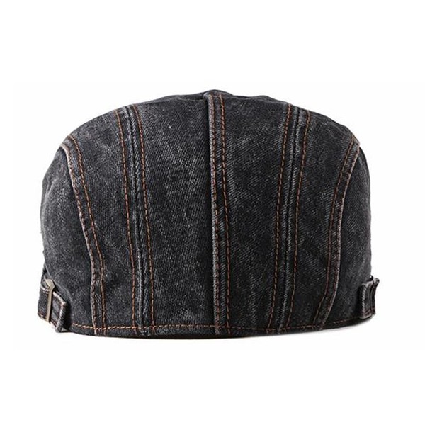 Denim Newsboy Hats Flat Cap for Men Women Adjustable Ivy