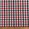 1/4" Red Black White Gingham Fabric Light Weight Polyecotton for