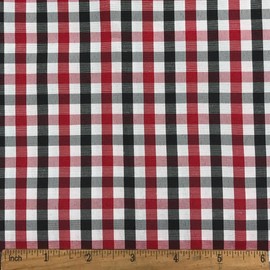 1/4" Red Black White Gingham Fabric Light Weight Polyecotton for Summer Dress and DIY Christmas Craft Sewing Width 57" Cut by The Yard