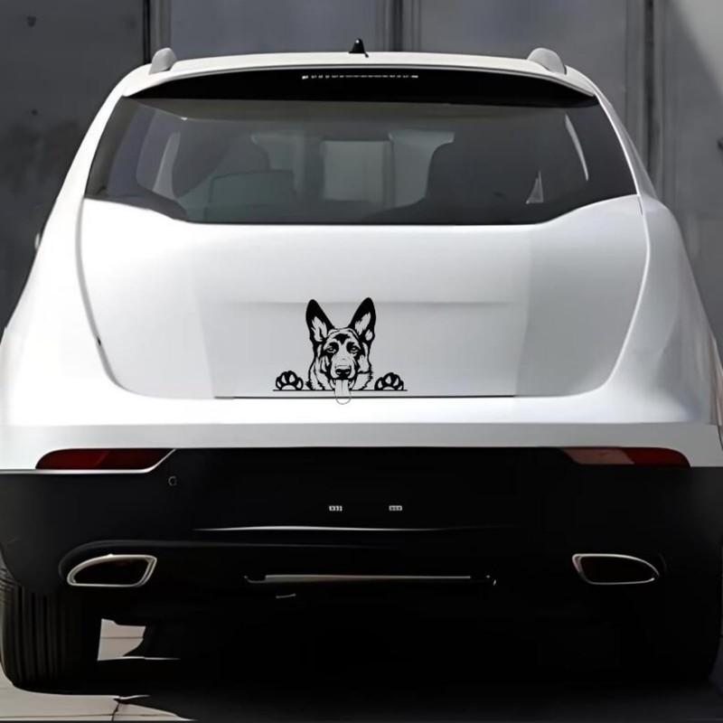 Car Sticker 25 cm Black German Shepherd Car Sticker Black