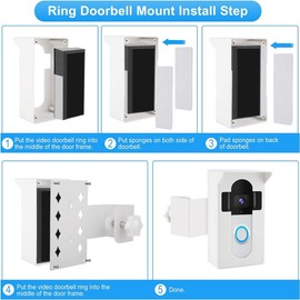 Fowecry Anti-Theft Video Doorbell Mount, Ring Doorbells Ring Anti Theft Door Mount for RingDoorbell Mount No Drill Holder Bracket for Apartment Door Home Rentals