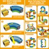 Electric Train Set for Kids Toddlers 3-5,Magnetic Track&Rechargeable Car,Gravity-Defying 3D