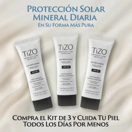 Tizo  Kit 3 Am Replenish  Bloqueador Solar Facial Ccolor                                                                                              
