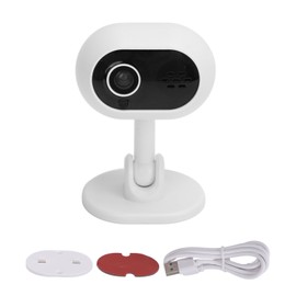 Wireless Indoor Monitor Camera 1080P WiFi Baby Monitor for Home Security with Night Vision Two Way Audio Motion Detection White