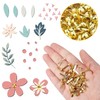 ADULLPONY 600Pcs Gold Brads, Paper Fasteners, 8x17.5mm Mini Brads, Split