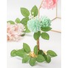 DuHouse - Flores artificiales de dalia para boda, 25 rosas