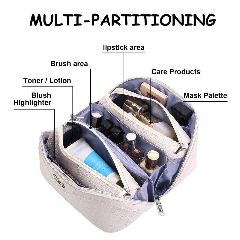 BOYATU Travel Makeup Bag for Women: Cosmetic Organizer Bag with