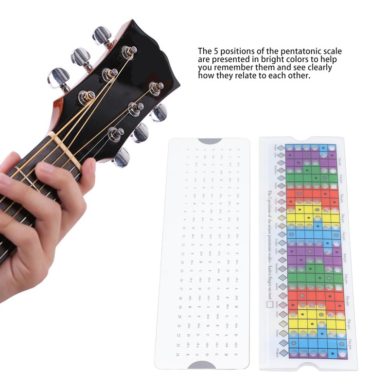 Guitar Scales Sliding Ruler,Guitar Pentatonic Sliding Ruler Plastic Multi Color