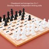 Wooden Chess Game Children Adult Portable Funny Folding Chess Board