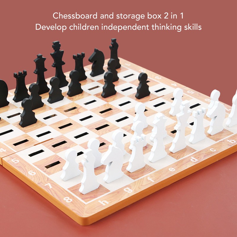 Wooden Chess Game Children Adult Portable Funny Folding Chess Board