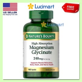 Nature’s Bounty Nature's Bounty High Absorption Magnesium Glycinate 240 mg, 180 Capsules