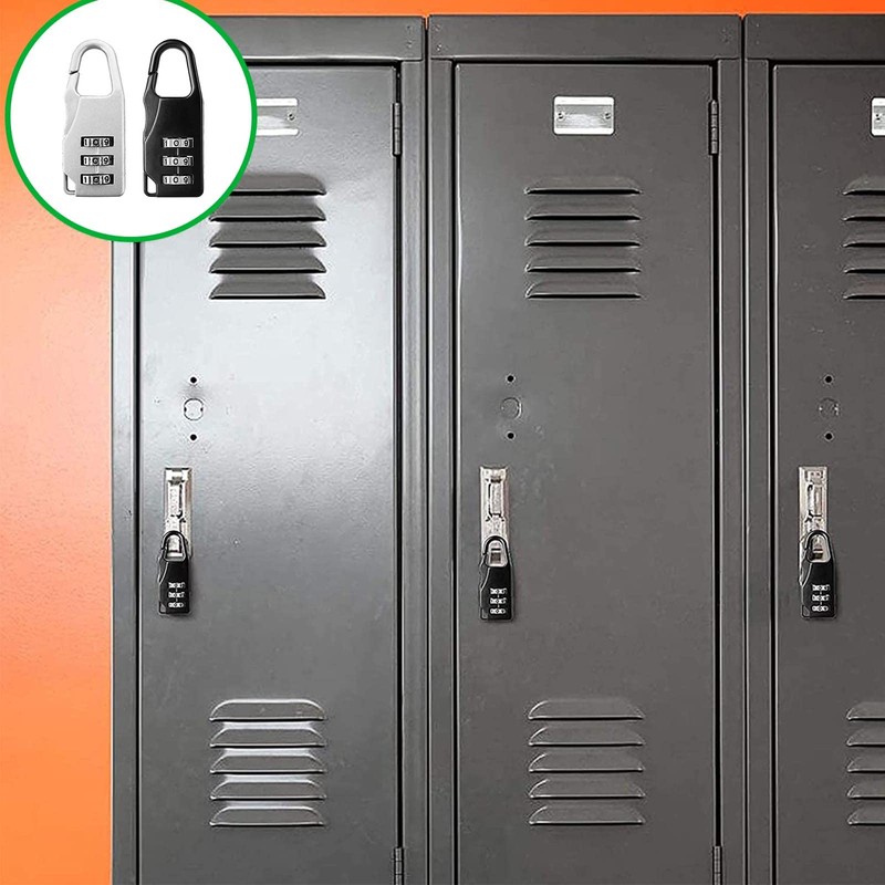 Bymivofun Pack of 8 Combination Lock, Mini Padlock, 3-Digit Combination